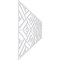 Ekena Millwork Set of Four Panels for 94 1/2"W x 28 1/4"H Killeen Fretwork Wainscot Wall Paneling WPKP14X01X47KLN - alternate 4